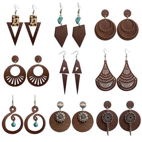 2021 New Designer Geometric Wood Earrings for Women Trendy Natural Wooden Statement Earrings Handmade Africa Jewelry Wholesale|Drop Earrings| - AliExpress African Inspired Earrings, Baby Boy Coat, Wooden Design, African Jewelry, Buy Handmade, Wood Earrings, African Inspired, Wholesale Jewelry, Zinc Alloy