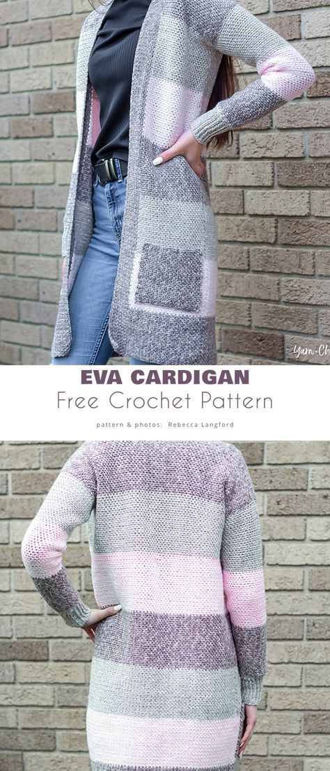 Crochet Accessories Free Pattern, Crochet Clothes Ideas, Crochet Cardigan Free, Crochet Jacket Pattern, Crochet Cardigan Pattern Free, Tunisian Crochet Patterns, Crochet Cardigan Sweater, Crochet Sweater Pattern Free, Womens Crochet Patterns