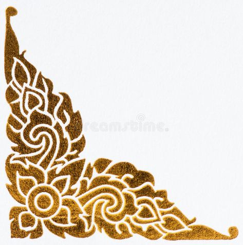 Golden thai style pattern on wall. Traditional art , #spon, #style, #thai, #Golden, #pattern, #art #ad Pattern On Wall, Cambodian Culture, Thai Decor, Cambodian Art, Thai Design, Thailand Art, Thai Pattern, Emb Designs, Entry Ways