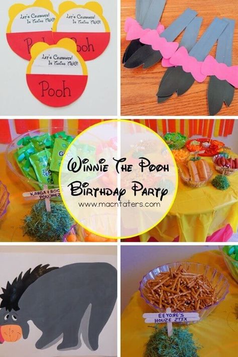 Disney Party Theme, Winnie The Pooh Birthday Party, Pooh Birthday Party, Winnie The Pooh Themes, Pooh Birthday, Disney Theme Party, Second Birthday Ideas, Winnie The Pooh Birthday, Birthday Party Activities