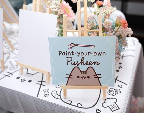 Pusheen Themed Birthday Party, Pusheen Cat Birthday Party Ideas, Pusheen Birthday Party Ideas, Pusheen Birthday Party, Birthday Pusheen, Cat Birthday Party Ideas, Pusheen Birthday, Cat Birthday Party, Pusheen Cat