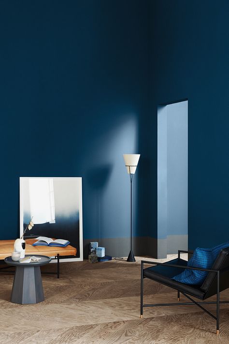 Eclectic Trends | 3 Color Universes 2020 by Norwegian company Jotun - Eclectic Trends Jotun Lady, Pantone 2020, Wall Paint Colors, Hotel Boutique, Interior Modern, Blue Interior, Blue Walls, Contemporary Living, Color Of The Year