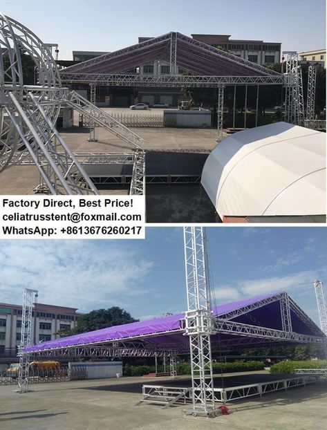 Install stage roofing truss structure for Kenya event stage equipment Lighting Truss, Truss Structure, Stage Equipment, Outdoor Stage, Roof Tent, Event Stage, Roof Trusses, Roofing Systems, Outdoor Event