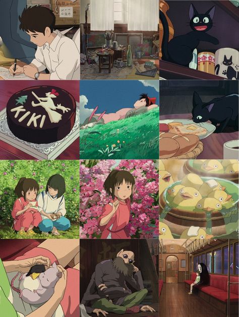 #studioghibli #ghibli #fromuponpoppyhill #kikideliveryservice #spiritedaway #walldecor #collage #printable Studio Ghibli Wall Collage, Studio Ghibli Printables, Studio Ghibli Collage, Ghibli Collage, Ghibli Wallpaper, Studio Ghilbi, Movie Collage, Printable Wall Collage, Poster Idea