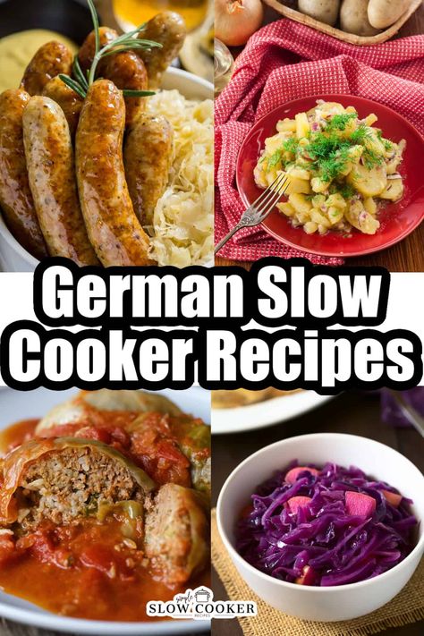 German Recipes Dinner, Simple Slow Cooker Recipes, Easy German Recipes, German Christmas Food, Traditional German Food, German Food Authentic, Slow Cooker Lentils, Oktoberfest Food, Octoberfest Food