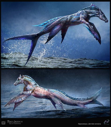 Hippo Campus From Percy Jackson | Percy Jackson: Sea of Monsters Concept Art by Sebastian Meyer Monsters Concept Art, Percy Jackson Sea Of Monsters, Lup Singuratic, Hippo Campus, Sea Of Monsters, Concept Art World, Fantasy Horses, Mythical Animal, Fantasy Beasts