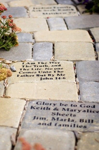 Faith Garden Ideas, Church Garden Ideas, Prayer Garden Ideas Church, Memorial Garden Ideas, Revolutionary Quotes, Step Quotes, Bible Garden, Marian Garden, Stone Walkways