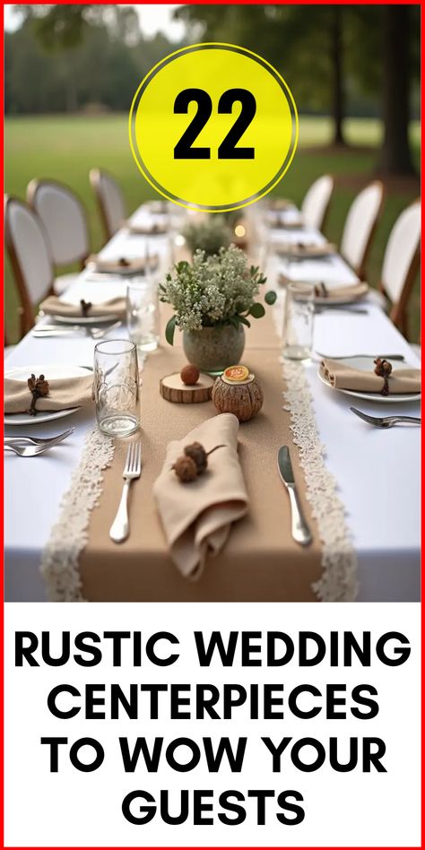 Get your wedding planning off to a stunning start with these 22 rustic wedding centerpieces! Whether you prefer elegant burlap and lace table runners or charming wildflower arrangements, this list will inspire you to create the perfect tablescapes for your special day. Elevate your rustic decor with creative centerpiece ideas that not only look beautiful but also resonate with a countryside vibe. Discover inspiring arrangements that will make your tables pop and impress every guest! Wedding Get Ready, Wildflower Arrangements, Seashell Centerpieces, Antique Milk Can, Simple Wedding Bouquets, Creative Centerpieces, Wrapped Wine Bottles, Romantic Rustic Wedding, Burlap Runners