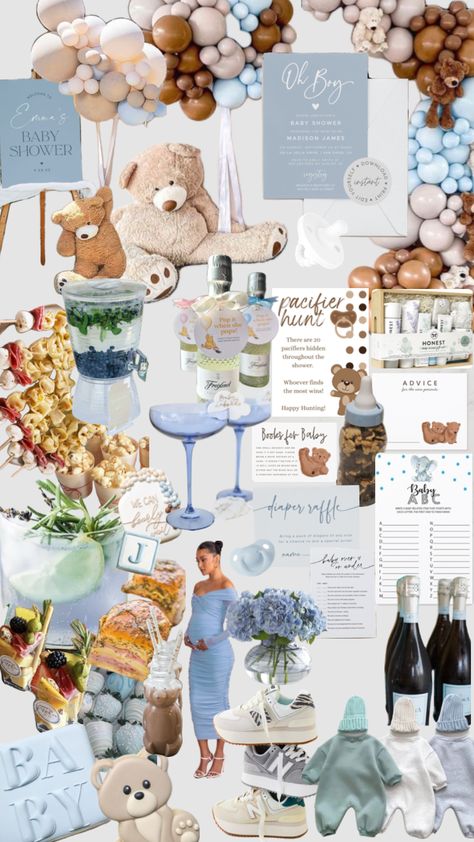 baby boy baby shower 🩵🍼 Blue Bear Baby Shower Theme Boy, Baby Shower Aesthetic Boy, Simple Baby Boy Shower Ideas, Boy Baby Shower Dessert Table, Oh Boy Baby Shower Ideas, Bearly Wait Baby Shower Ideas, Baby Shower Boy Ideas, Boys Baby Shower Ideas, Baby Shower Ideas Boy