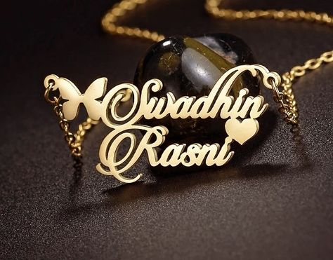 Women custom double name necklace Double Name Necklace, Double Name, May 27, Name Necklace, Custom Jewelry, On Instagram, Quick Saves, Instagram