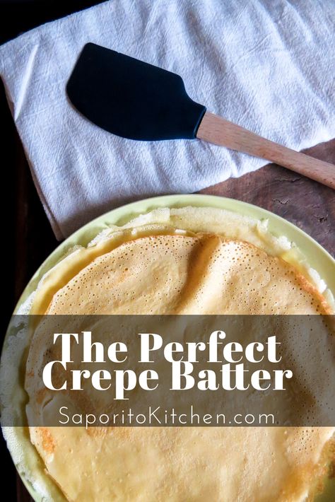 Crepe Batter Recipe, Blender Crepes, Crepe Ingredients, Easy Crepe Recipe, Crepe Recipe, Crepe Batter, Recipe For Breakfast, Sweet Crepes, Crepe Maker