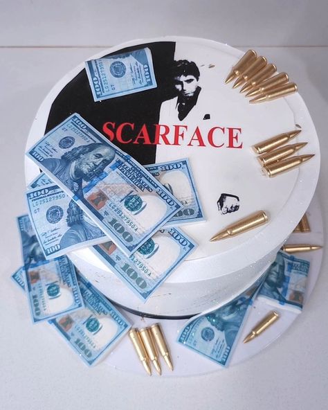 #Repost 📷 by @aris_cakes.phx: Scarface birthday cake 💵💵💵 @inkedibles #Scarface #scarfacecake #cakeoftheday #phoenixbakery #Phoenix Scarface Cake, Scarface Party, Painted Picnic Tables, Tony Montana, Picnic Tables, Sheet Cake, Phoenix, Birthday Cake, Birthday Party