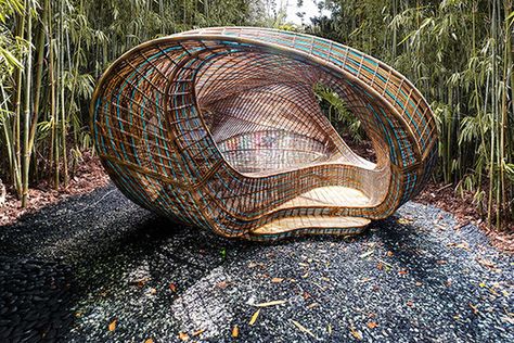 UNStudio’s Ben van Berkel Weaves an Immersive Pavilion for Revolution Precrafted Series, Courtesy of UNStudio Serpentine Gallery Pavilion, Serpentine Pavilion, Pavilion Architecture, Pavilion Design, Built In Seating, Think Tank, Green Building, Landscape Architect, Contemporary Architecture