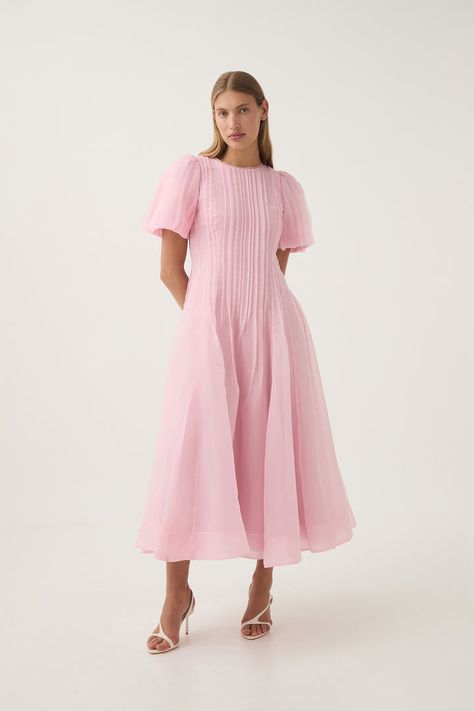 Find exclusive deals in Aje's designer sale. Shop end of season dresses, tops & accessories. Free Shipping Over $300 USD. Aje Pink Dress, Dresses With Puff Sleeves, White Dress Spring, Timeless Wardrobe, Designer Denim, Ruched Midi Dress, Denim Accessories, Chestnut Brown, Pleated Midi Dress