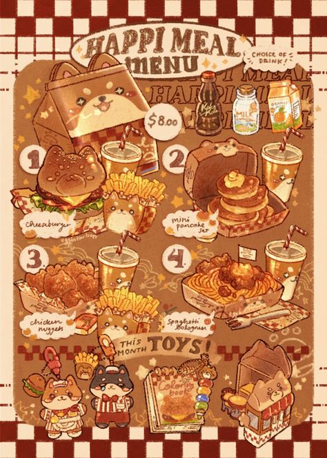 Japanese Food Illustration, Aesthetic Happy, Different Foods, Food Doodles, 귀여운 음식 그림, Kids Meal, Foods And Drinks, Food Artwork, Kawaii Cooking