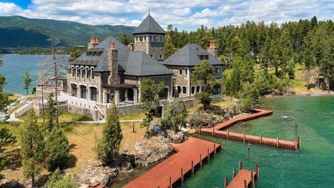 Colorado Mansion, Montana Lakes, Luxury Mansions, Montana Homes, Flathead Lake, Lakeside Living, Dream Mansion, Shelter Island, Dream Land