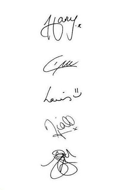 One Direction Logo Aesthetic, One Direction Signatures, Harry Styles Signature, 1d Tattoos, 1d Logo, One Direction Logo, Aesthetic Signature, One Direction Tattoos, Four One Direction