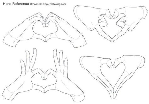 Hand Refs, Hand Drawing Reference, Stickers Kawaii, Heart Hands Drawing, Heart Drawing, Hand Sketch, Anime Drawings Tutorials, Hand Art, Anime Poses Reference