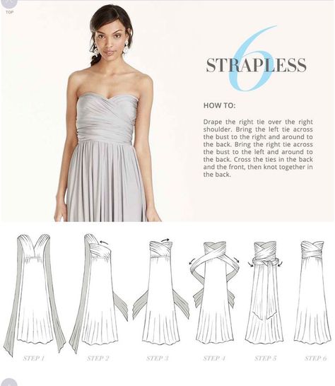 Infinity Dress Tutorial, Infinity Dress Ways To Wear, Infinity Dress Styles, Vestido Convertible, Infinity Wrap Dresses, Infinity Gown, Fashion 40s, Infinity Dress Bridesmaid, Multiway Dress