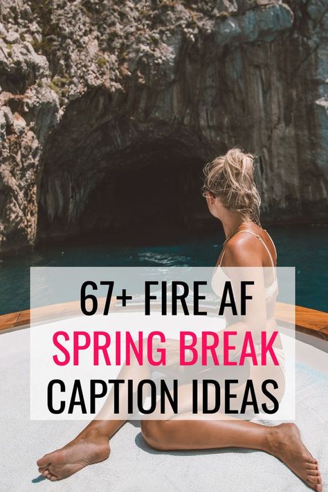 spring break captions Spring Break Captions, The It Girls, College Spring Break, Spring Break College, Instagram Photo Dump, College Graduation Pictures, Caption Ideas, College Organization, College Aesthetic