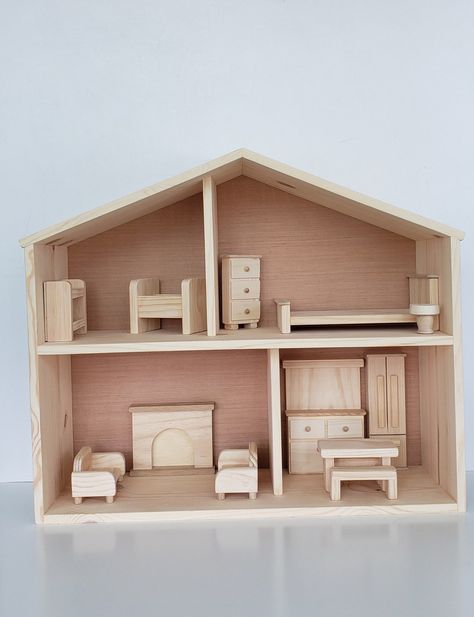 Best Doll House, Baby Doll House, Ham House, Popsicle Stick Houses, Cardboard Dollhouse, Dollhouse Bedroom, Doll House Plans, Dollhouse Projects, Easy Arts And Crafts