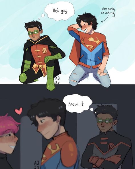 Dc Superman, Super Boy X Damien, Mlm Artwork, Dp X Dc Fanart, Damien Wayne X Jon Kent, Robin X Superboy, Super Family, Flash Family, Superman Oc