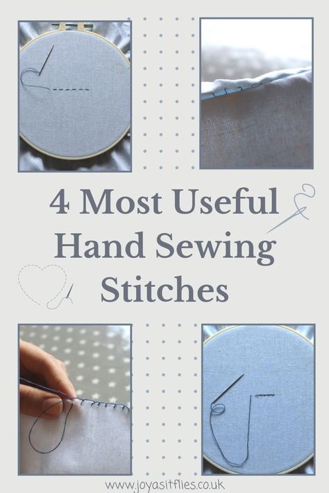 Hand sewing stitches blue fabric collage How To Hand Sew A Seam, How To Sew By Hand, Hand Sewing Stitches, Stitches Sewing, Stitch Blanket, Ladder Stitch, Hand Stitch, Sewing Stitches, Running Stitch