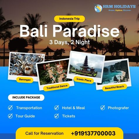 🌴🌅 Dive into paradise with our exclusive Bali getaway! Spend 2 nights and 3 days surrounded by the stunning beauty of Bali's beaches, temples, and vibrant culture. 🏝️✨ Experience unforgettable sunsets, indulge in delicious local cuisine, and relax in luxury accommodations. Don't miss out on this perfect tropical escape! Book now and let us create memories that last a lifetime. 🌺☀️ #BaliGetaway #TropicalParadise #TravelGoals #VacationMode #HRMHolidays Bali Getaway, Bali Tour Packages, Bali Tour, Bali Holidays, Stunning Scenery, Thailand Holiday, Bali Beaches, Travel Company, Rice Terraces