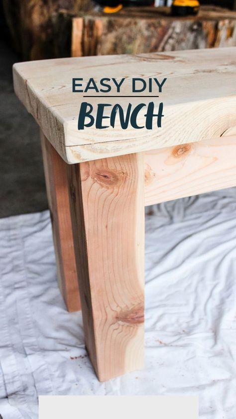 Woodworking Crafts Diy Wooden Bench, Homemade Bench, Diy Wooden Table, Diy Bench Seat, Rustic Wood Bench, Farmhouse Bench Diy, Diy Entryway Bench, Diy Wood Bench, Garden Bench Diy