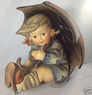 HUMMEL GOEBEL UMBRELLA GIRL Large 8" 152 B TMK 3 -- Antique Price Guide Details Page Hummel Figurines Vintage, Hummel Figurines Antiques, Goebel Figurines, Good Shepard, Umbrella Insurance, Antique Appraisal, Infant Of Prague, Toys Land, Umbrella Girl