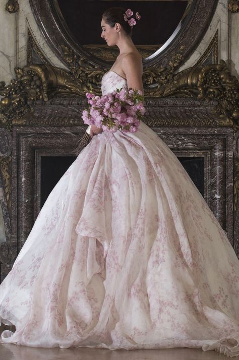 Floral Wedding Gown, Romona Keveza, Wedding Dress Organza, 2016 Wedding Dresses, Pink Wedding Dresses, A Wedding Dress, Best Wedding Dresses, Perfect Wedding Dress, Wedding Dresses Unique