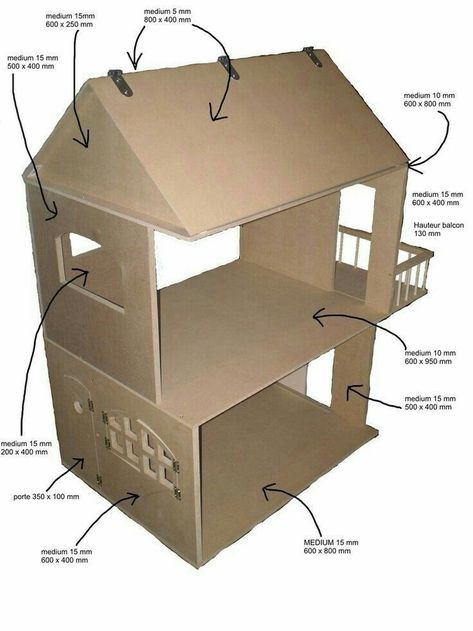 Cardboard Dollhouse, Diy Barbie House, Cardboard Toys, Diy Barbie Furniture, Doll House Plans, Doll House Crafts, Cardboard House, Barbie Doll House, Barbie Diy