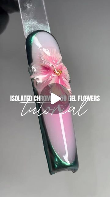 Nail Ideas Acrylic Flowers, 3d Flower Nails Tutorials, How To Do 3d Flowers On Nails, 3d Gel Flower Nails, 3 D Flower Nails, 3 D Nails Designs, Nagel Inspiration, 3d Flower Nail Art, 5d Nail Art