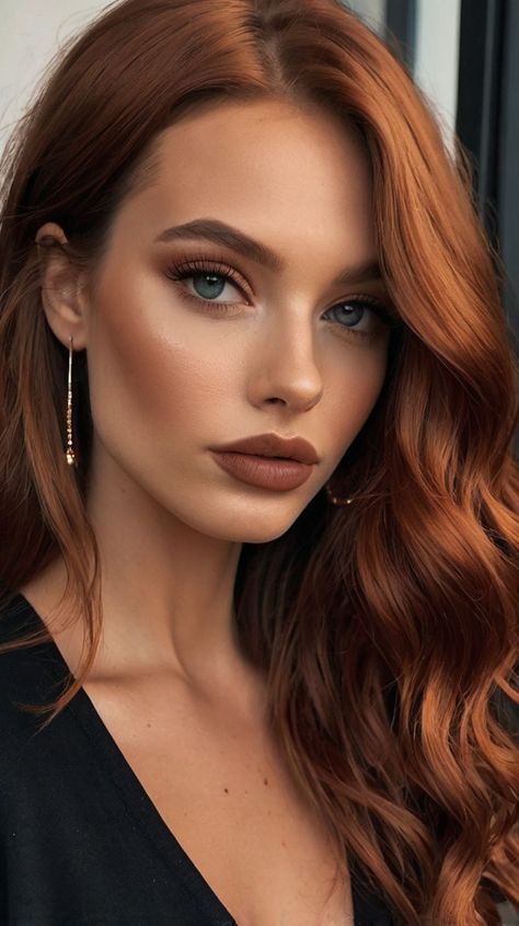 fall hair colors dark coppers Copper Hair Makeup, Subtle Red Hair, Dark Copper Hair, Fall Hair Colors Dark, Hair Colors Dark, Dark Copper Hair Color, Hair Color Fall, Red Hair Makeup, Copper Hair Dark