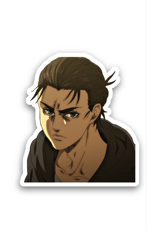 Eren Yeager Stickers Printable, Aot Stiker, Eren Jaeger Sticker, Eren Sticker, August Stickers, Attack On Titan Stickers, Inspiration Stickers, Studio Ghibli Characters, Pink Flowers Wallpaper