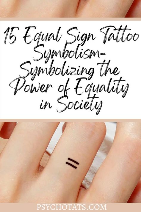 Equal Sign Tattoos Equal Sign Tattoo Meaning, Equal Tattoo Symbol, Equality Tattoos For Women, Inclusion Tattoos, Human Rights Tattoo Ideas, Human Rights Tattoo, Social Justice Tattoo, Gender Symbol Tattoo, Acta Non Verba Tattoo