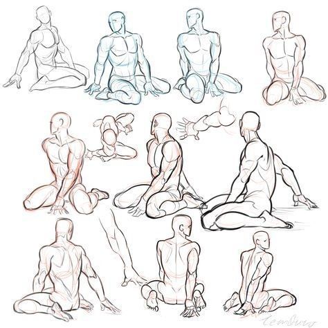 Poses Sitting, Human Figure Drawing, Anatomy Sketches, Reference Drawing, Different Poses, Body Reference Drawing, 캐릭터 드로잉, Anatomy Drawing, Poses References