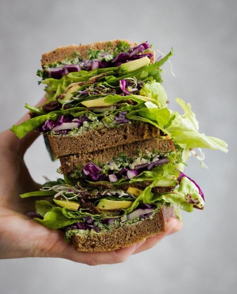 Plant Based Sandwich, Sprouts Sandwich, Avocado Cucumber, Vegan Sandwiches, Vegetarian Sandwich, Veggie Sandwich, Healthy Sandwiches, Vegan Burgers, Vegan Sandwich