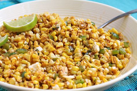 Roasted Mexican Corn, Fire Roasted Corn, Corn In The Oven, Roasted Corn Salad, Roasted Corn Salsa, Oven Roasted Corn, Corn Side Dish, Corn Salsa Recipe, Side Items