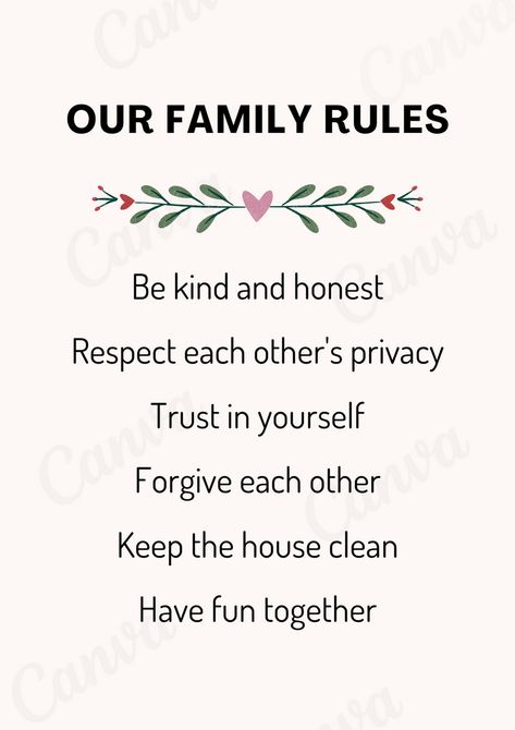 Click on the image to access this free template and edit it in the Canva app. Family Rules Poster, house rules poster, Simple House Rules, Family Rules Canva Template, family rules printable, family rules printable free, family rules sign, family rules wall art, family rules quotes Family House Rules Signs, My House Rules, Family Rules Printable, House Rules Poster, Family Rules Wall Art, Possitive Quotes, House Rules Sign, Poster House, Family Rules Sign