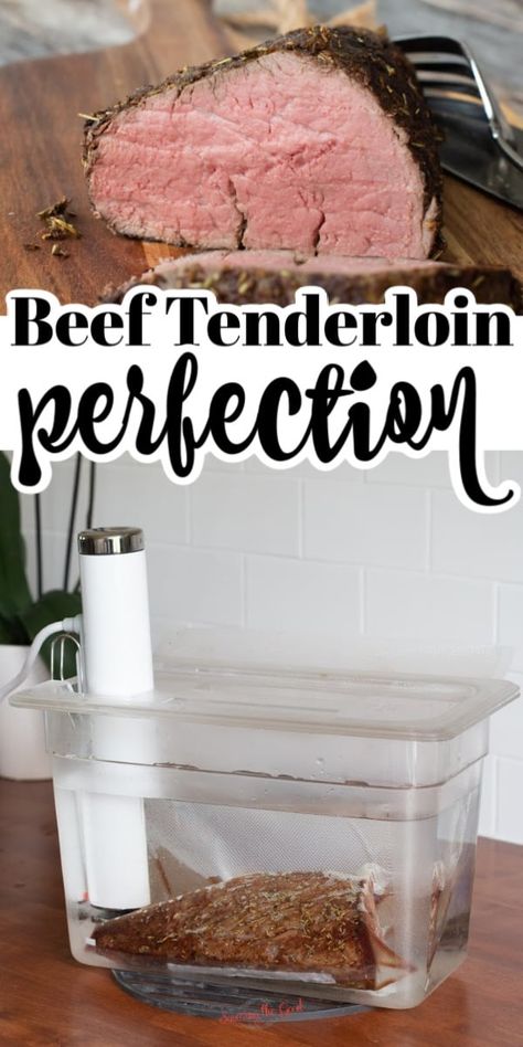 Sous Vide Beef Tenderloin, Sous Vide Roast Beef, Sous Vide Recipes Beef, Sous Vide Beef, Beef Tenderloin Recipe, Cooking Beef Tenderloin, Whole Beef Tenderloin, Beef Tenderloin Recipes, Beef Tenderloin Roast