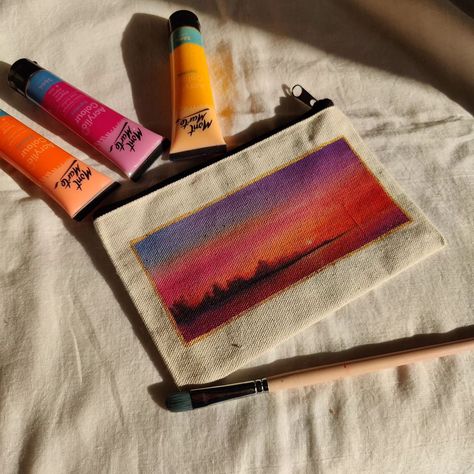 I think I found my new favourite pouch 🥺 Acrylic paintings, canvas pouches, painting daily 💖 Canvas Pouch Painting Ideas, Painted Canvas Pouch, Pouch Painting, Diwali Decoration Items, Paintings Canvas, Diwali Decoration, Canvas Bags, Jeans Bag, Diwali Decorations