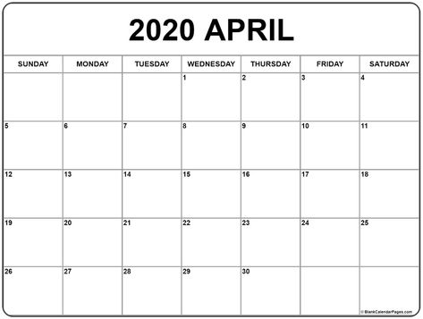 April 2020 calendar | free printable monthly calendars Blank Monthly Calendar Template, Free Printable Calendar Templates, 2020 Calendar Template, July Calendar, Blank Monthly Calendar, August Calendar, Free Calendar Template, November Calendar, January Calendar