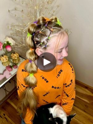 Spider Hairstyle, Spider Rings, Bubble Braid, Kids Hair Styles, Hair Kids, Braid Tutorial, Halloween Hair, Kids Hair, Girl Mom