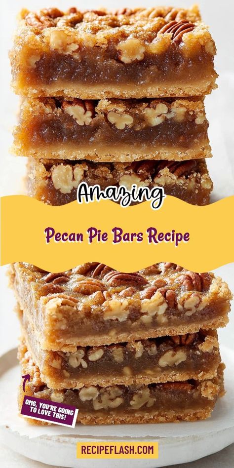 Looking for a delicious dessert that’s easy to make? Try these Pecan Pie Bars! Featuring a rich pecan filling nestled in a buttery crust, they’re perfect for any occasion. These bars are a delightful twist on traditional pecan pie, ideal for satisfying your dessert cravings! Sheet Pan Pecan Pie For A Crowd, Pecan Bar Cookies, 9x13 Pecan Pie Bars, Pecan Slab Pie Recipe, Deserts With Pecans, Sugar Free Pecan Pie Bars, Pecan Pie Bars With Graham Cracker Crust, Pecan Pie Cookie Bars, Pecan Pie Recipes Easy