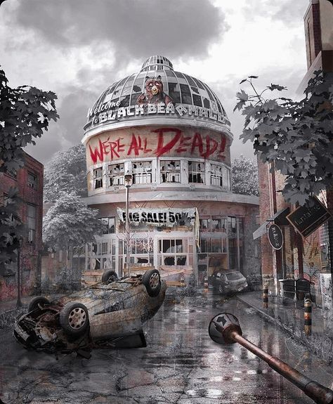 Kingdom Zombie, Hollow Kingdom, Zombie Scene, Overgrown City, Zombie Background, Zombies Apocalypse Art, Apocalypse Books, Apocalypse Landscape, Post Apocalyptic City