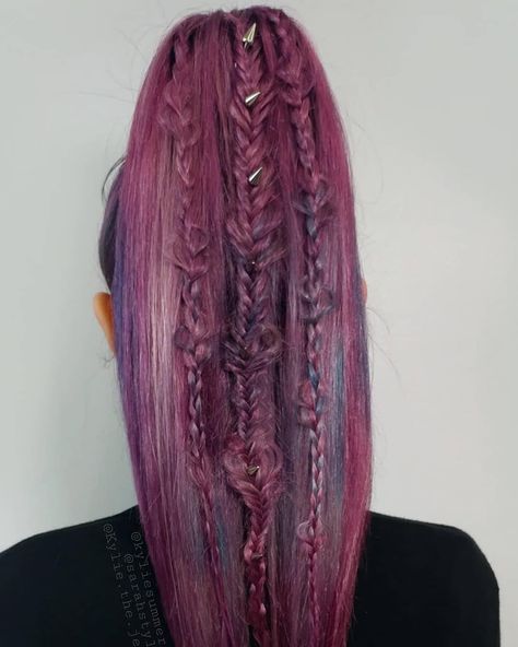 Spikey Smokey Mauve braids on @kylie.the.jellyfish 🐙 Styled by @sarahstylesz 🍇 Shop all 5 of our grey-tinted Smokey Colors at… Lunar Tide, Hair Dyes, Semi Permanent Hair Color, Permanent Hair Color, Semi Permanent, Hair Colors, Jellyfish, Dyed Hair, Color Splash