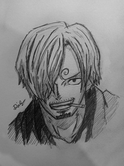 #sanji #drawing #pencilonpaper #anime #sanjionepiece 072212 One Piece Drawing Sanji, Sanji Sketch Pencil, Sanji Drawing Easy, Sanji Drawing Sketch, Sanji Drawing Pencil, One Piece Sanji Drawing, How To Draw Sanji, One Piece Characters Drawing, Anime Pencil Drawings