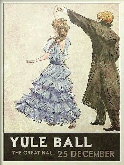 Yule Ball Fanart, Yule Ball Aesthetic, Fanart Harry Potter, Harry Potter Yule Ball, Harry Potter Wall, Harry Potter Poster, Ball Aesthetic, Theme Harry Potter, Yule Ball