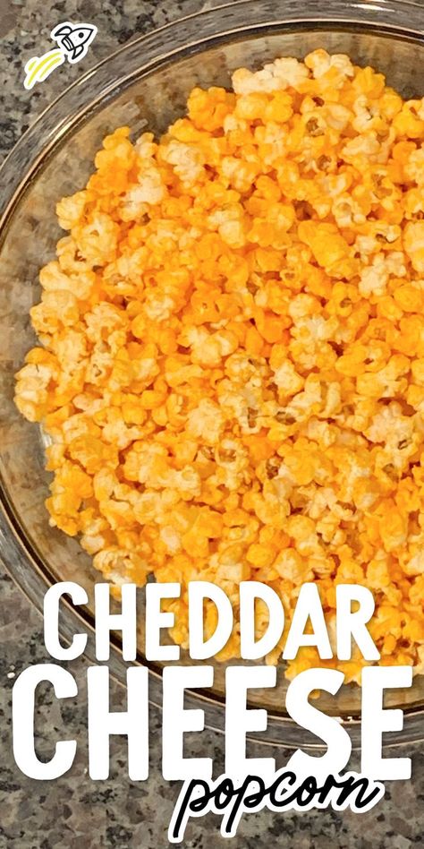 Cheese Popcorn Flavored Popcorn Recipes Savory, Cheese Popcorn Recipe, Popcorn Recipes Cheese, Popcorn Recipes Savory, Cheesy Popcorn, Popcorn Cheese, Flavored Popcorn Recipes, Cheddar Cheese Powder, Popcorn Flavors